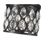 Z-Lite Dealey 3 Light Flush Mount, Matte Black + Clear Crystal 6010F12MB - alternate 6